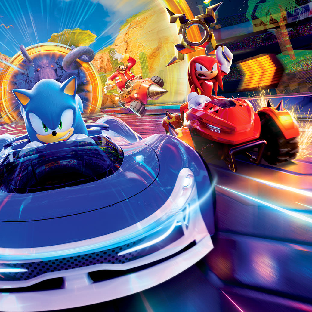 Sonic the Hedgehog Sonic Racing: CrossWorlds Official Key-Art (Holographic Foil) Art Print  View 4