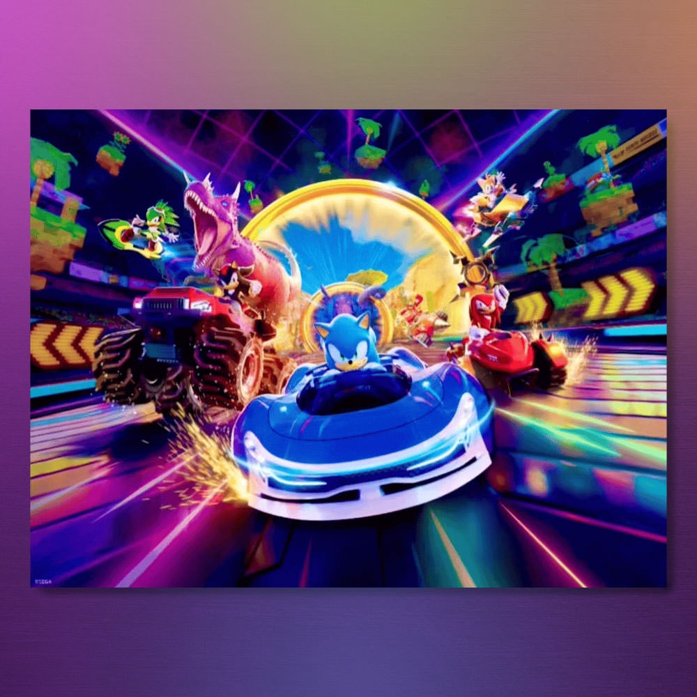 Sonic Racing: CrossWorlds Official Key-Art (Holographic Foil) Art