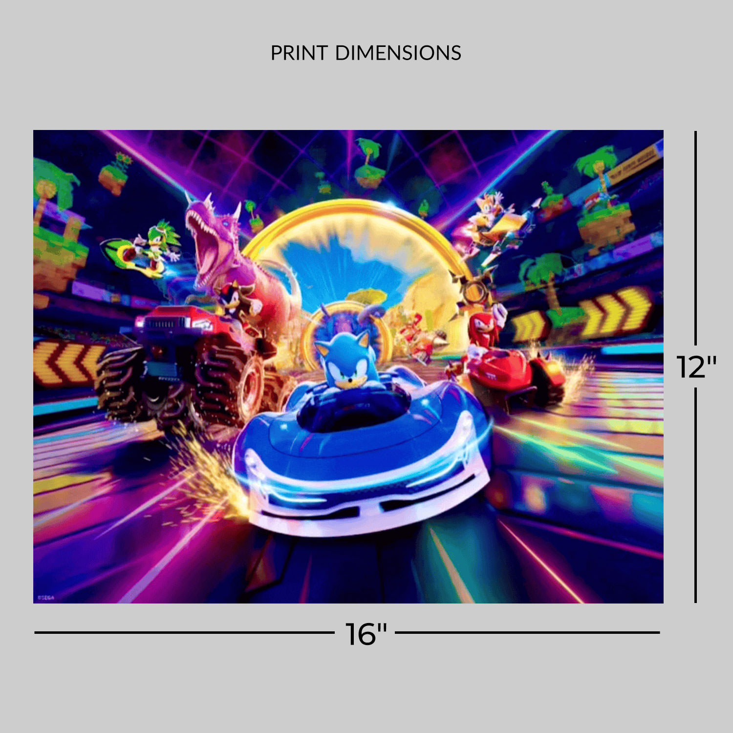 Sonic Racing: CrossWorlds Official Key-Art (Holographic Foil) Art