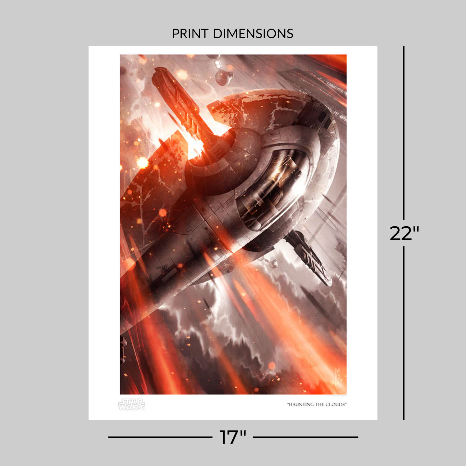 Star Wars Haunting the Clouds Art Print  View 2