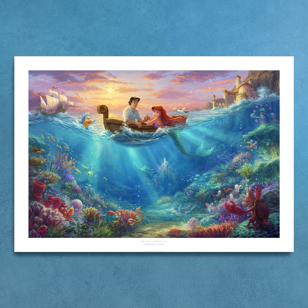 Disney The Little Mermaid Falling in Love Art Print  View 1