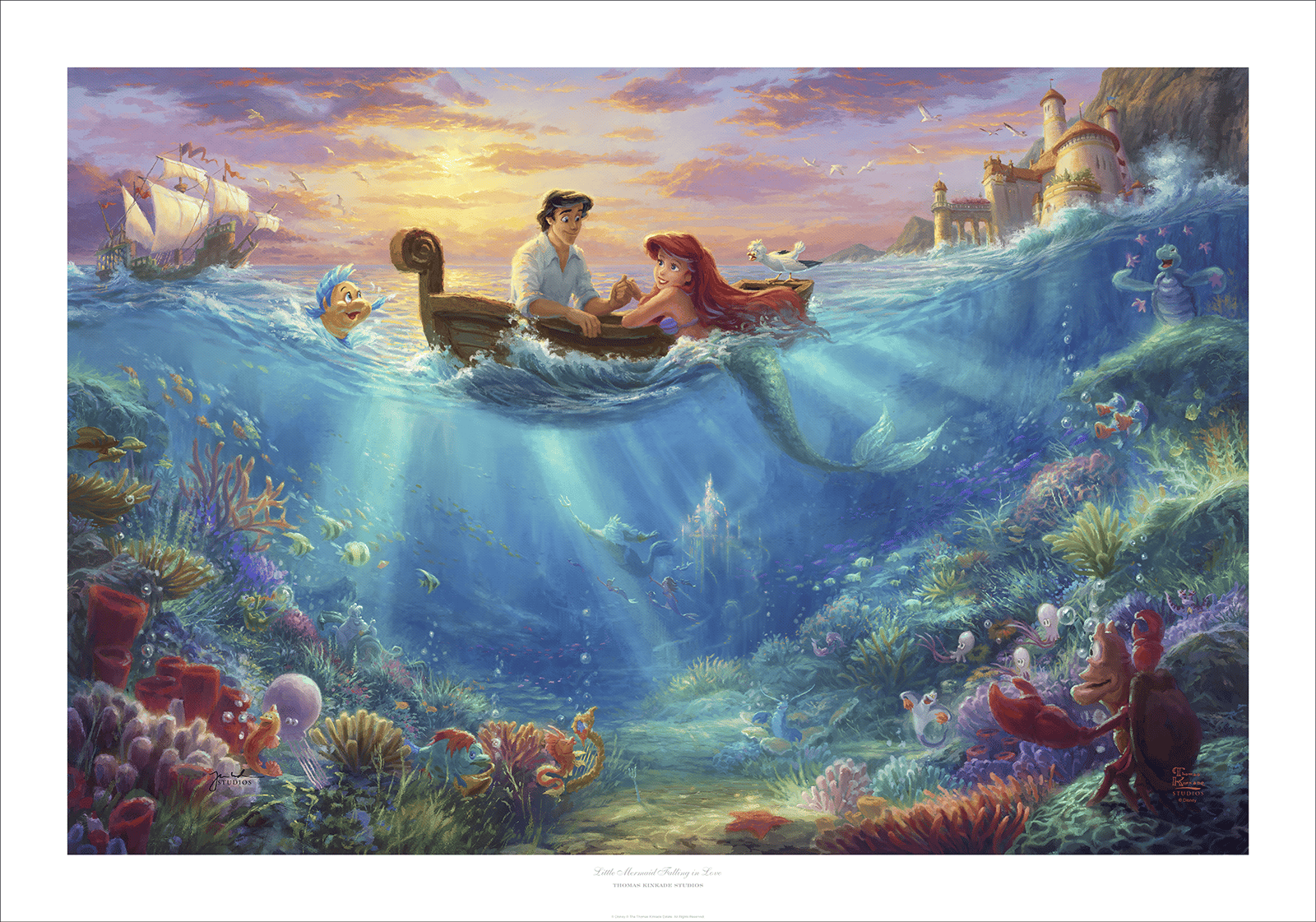 Disney The Little Mermaid Falling in Love Art Print  View 7