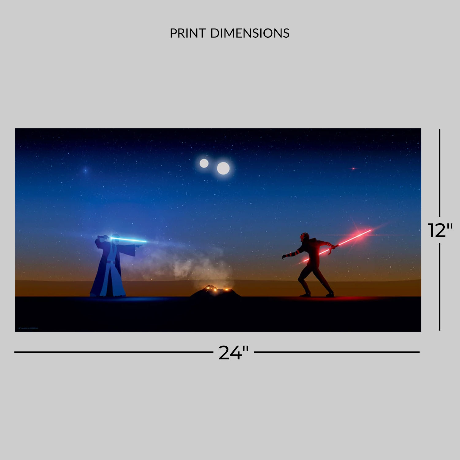 Star Wars Maul's Final Duel Art Print  View 2