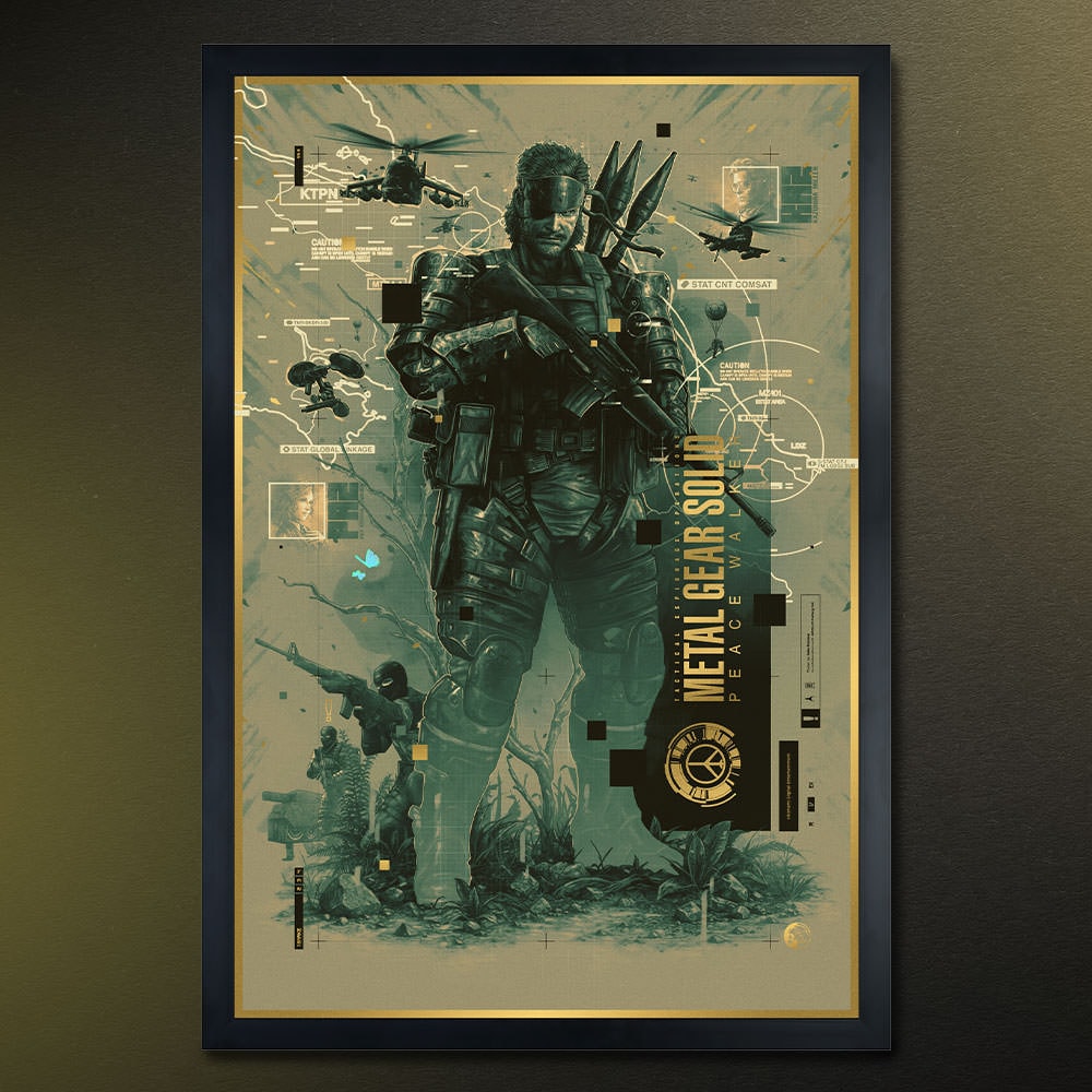 Metal Gear Solid Metal Gear Solid: Peace Walker Metallic Gold Variant Art Print  View 1