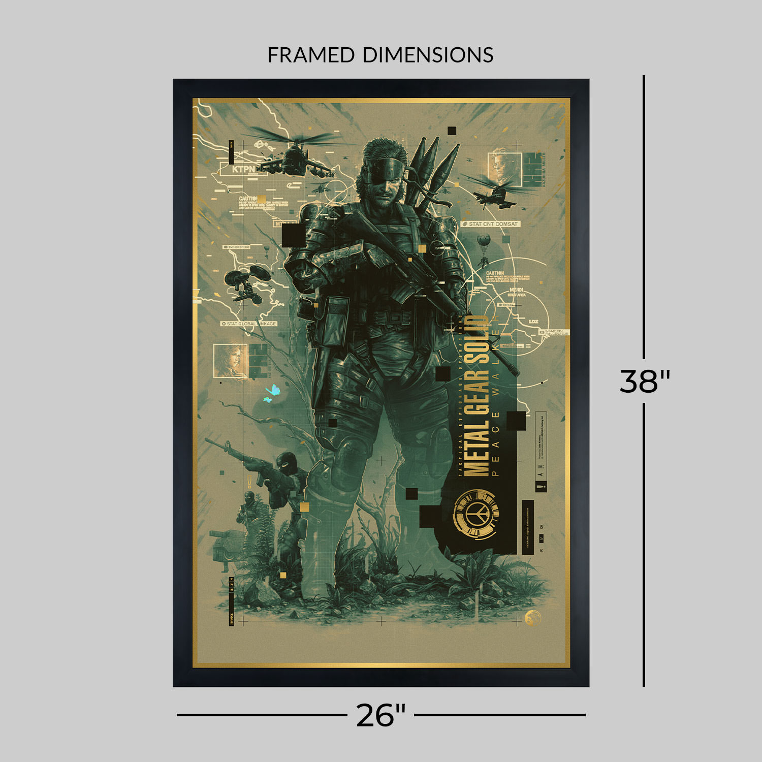 Metal Gear Solid Metal Gear Solid: Peace Walker Metallic Gold Variant Art Print  View 2