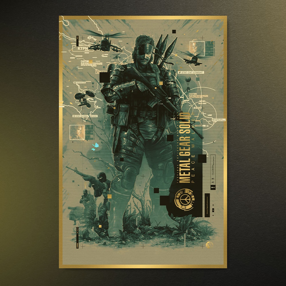Metal Gear Solid Metal Gear Solid: Peace Walker Metallic Gold Variant Art Print  View 1