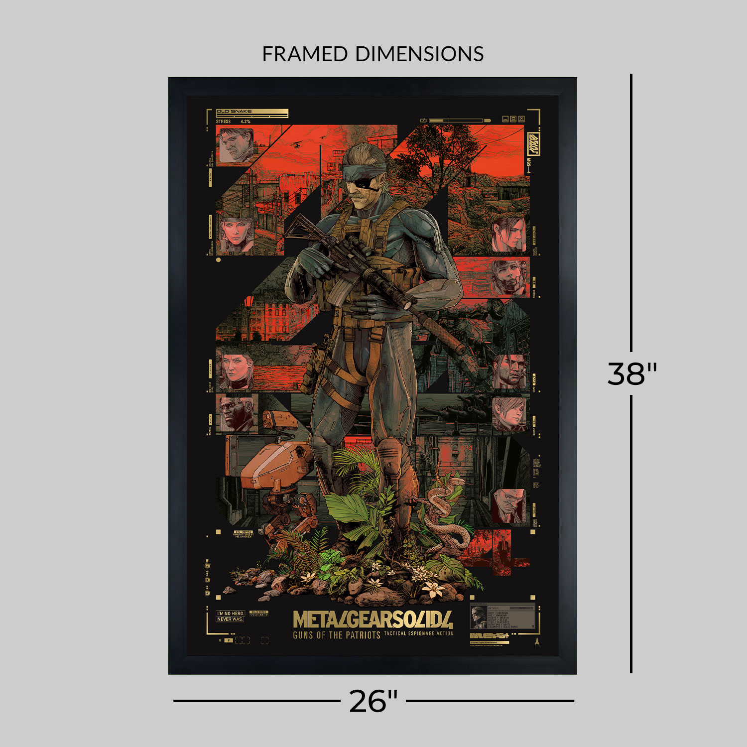 Metal Gear Solid Metal Gear Solid 4: Guns of the Patriots Metallic Gold Variant Art Print  View 2