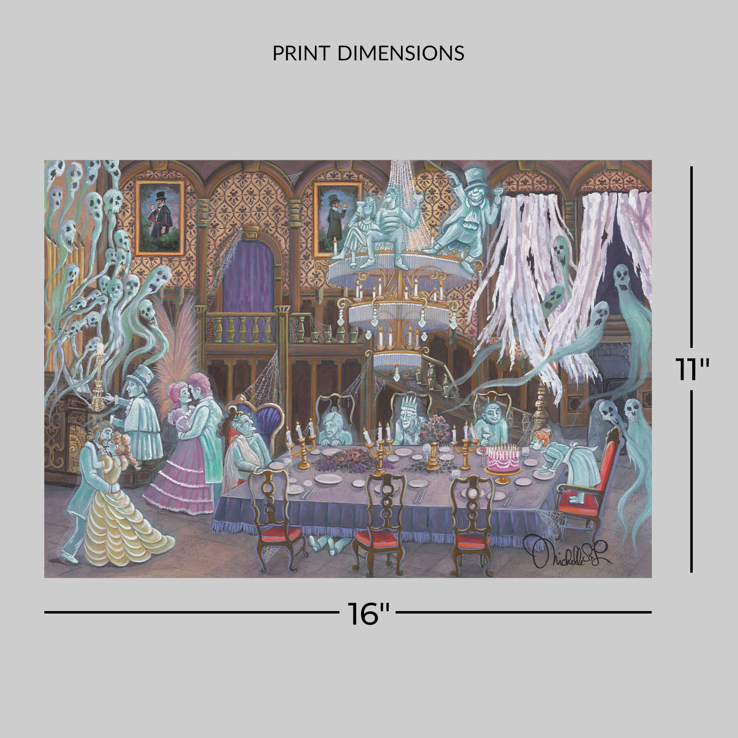 Disney Haunted Ballroom Art Print  View 2