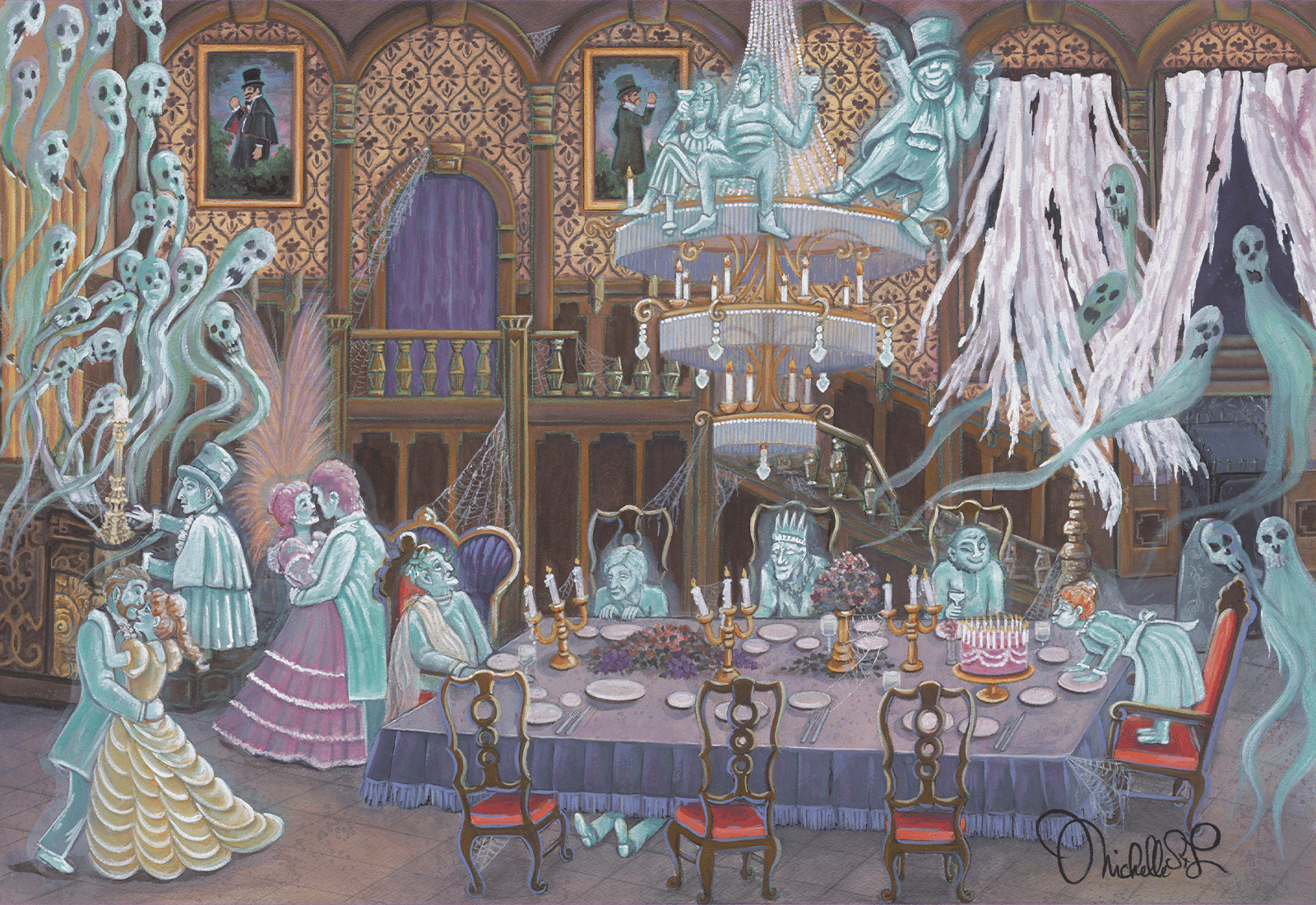 Disney Haunted Ballroom Art Print  View 6