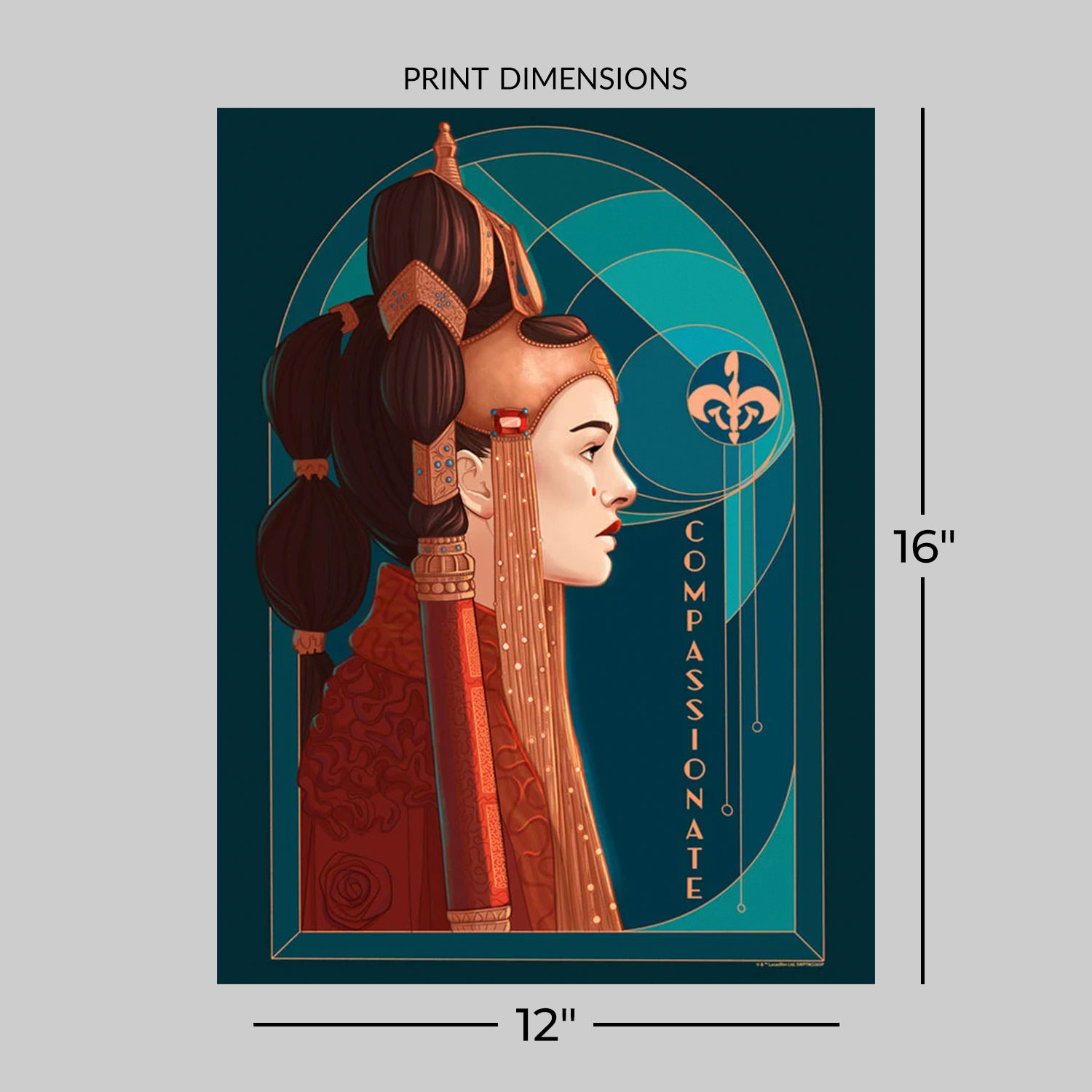 Star Wars Compassionate Queen Art Print  View 2