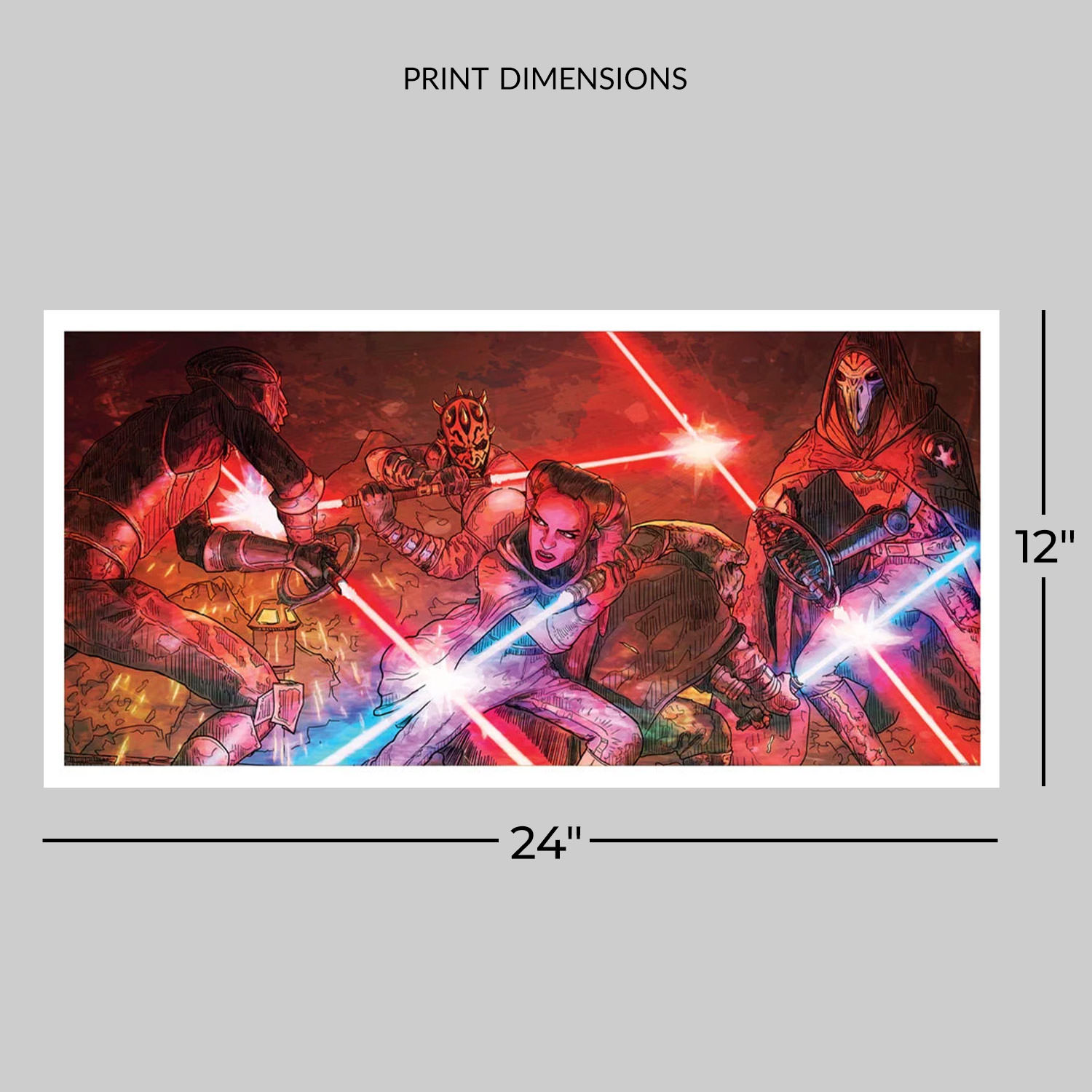 Star Wars Shadow Clash Art Print  View 2