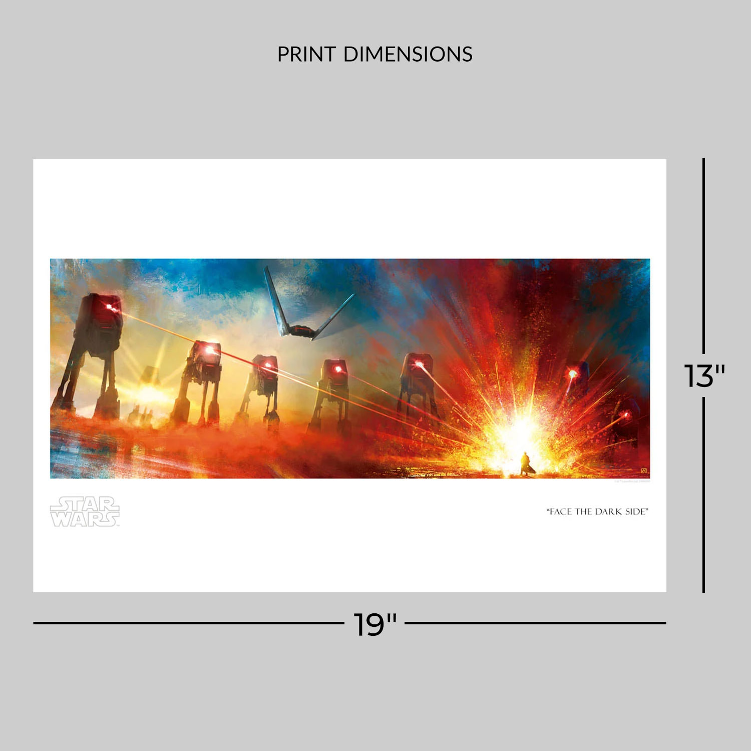 Star Wars Face the Dark Side Art Print  View 2