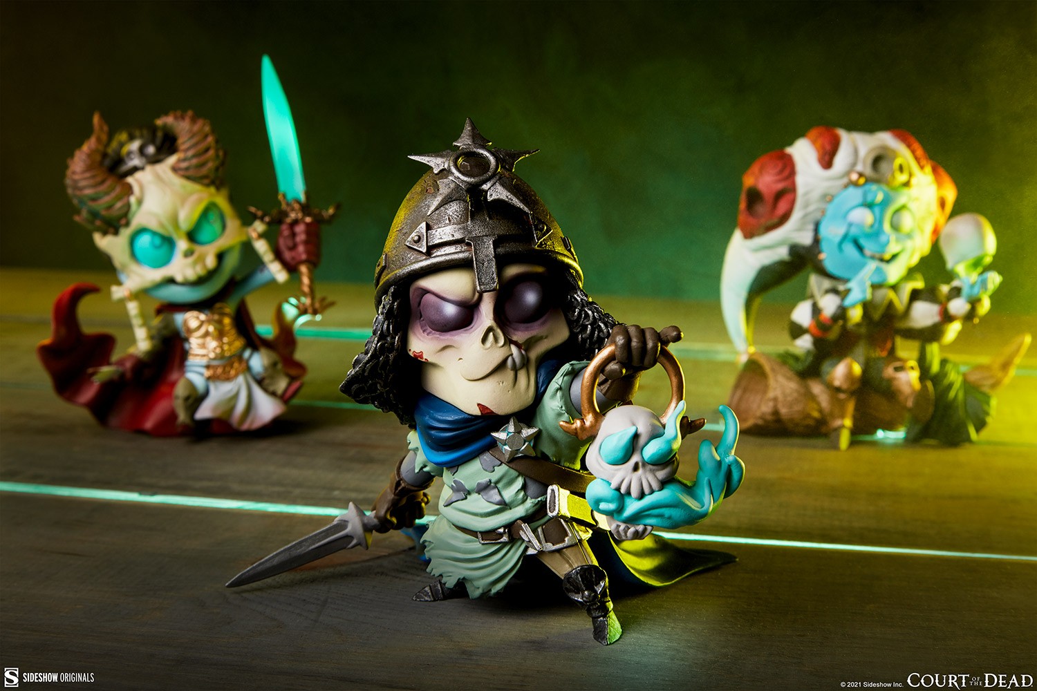 Court of the Dead Kier, Relic Ravlatch, & Malavestros: Court-Toons Collectible Set Statues  View 1