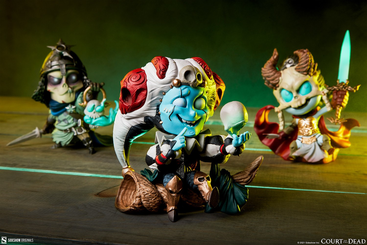 Court of the Dead Kier, Relic Ravlatch, & Malavestros: Court-Toons Collectible Set Statues  View 2