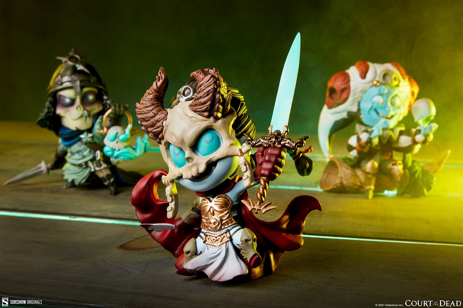 Court of the Dead Kier, Relic Ravlatch, & Malavestros: Court-Toons Collectible Set Statues  View 3