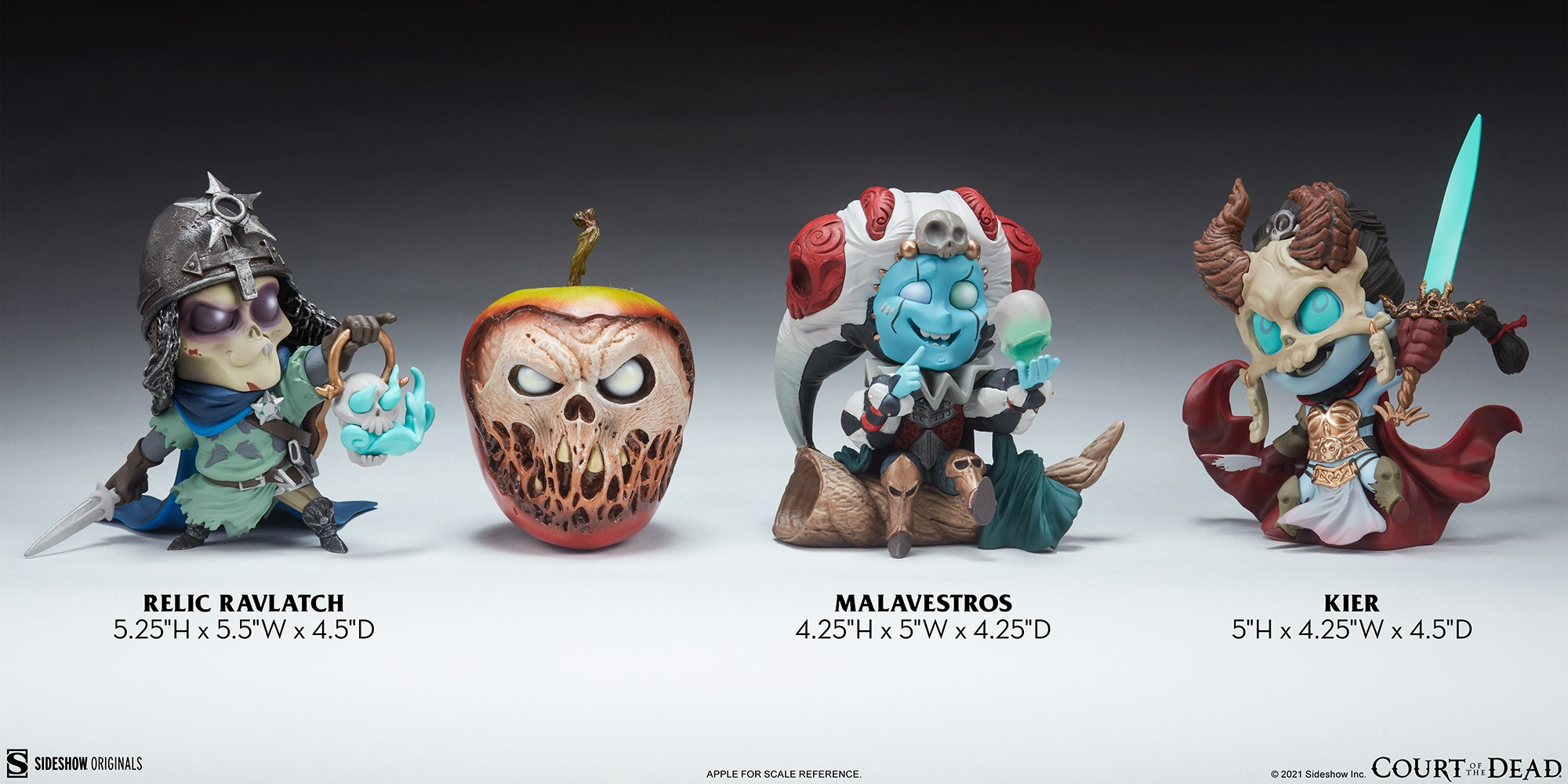 Court of the Dead Kier, Relic Ravlatch, & Malavestros: Court-Toons Collectible Set Statues  View 7