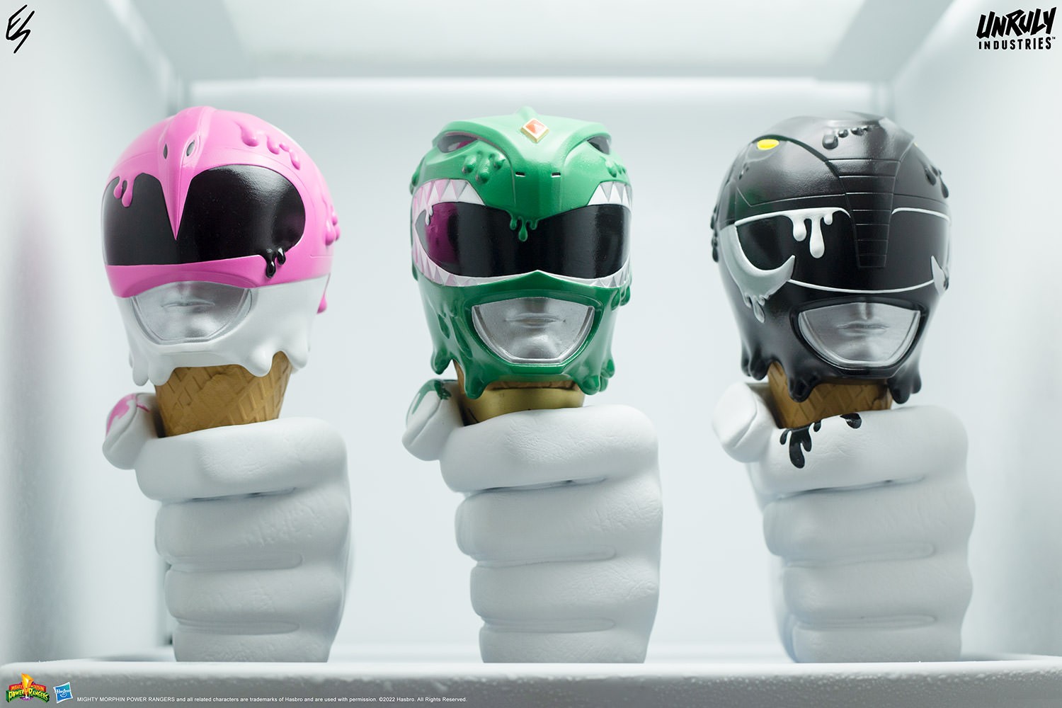 Green, Black and Pink Power Rangers Scoops Set