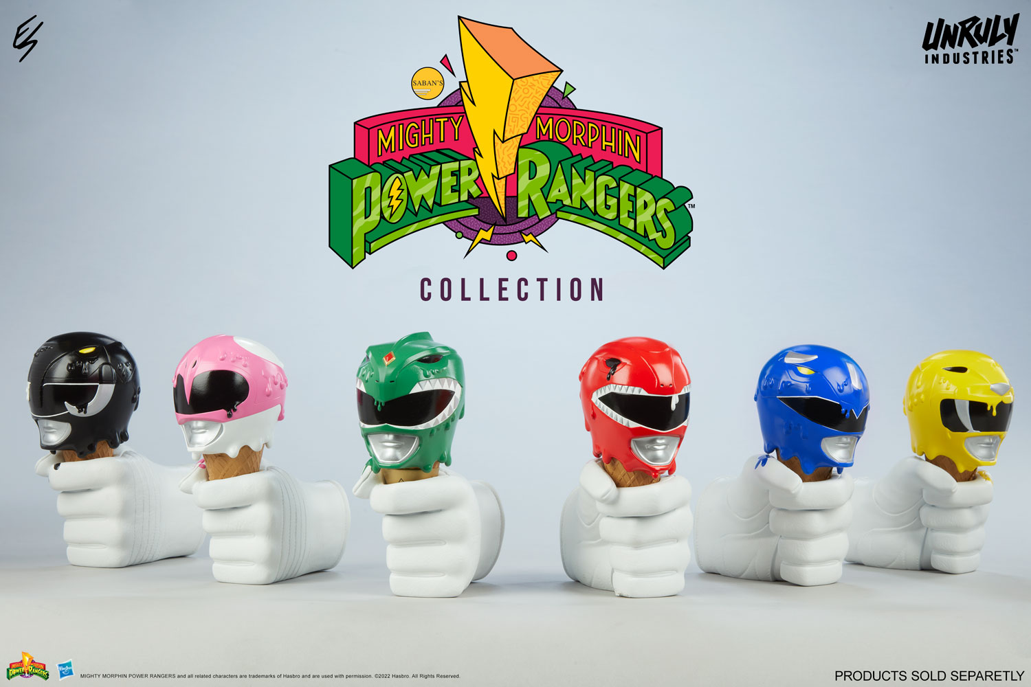 Red, Yellow and Blue Power Rangers Scoops Set