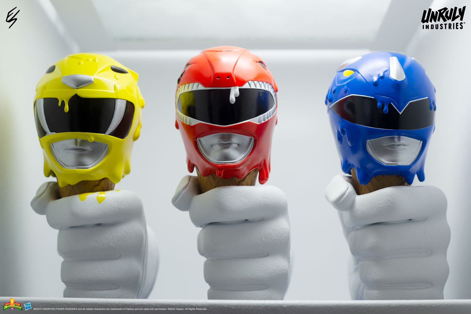 Red, Yellow and Blue Power Rangers Scoops Set