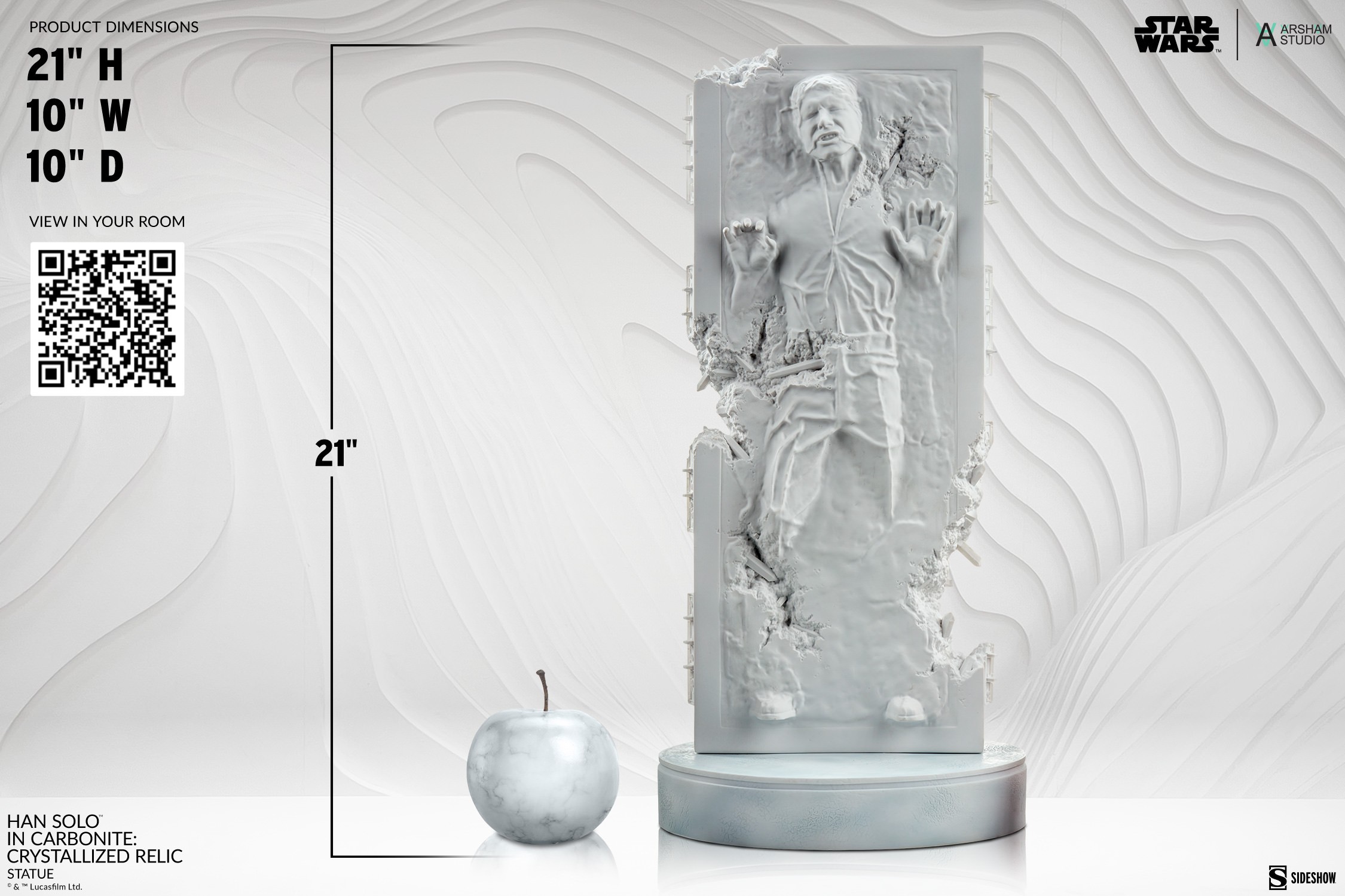Han Solo™ in Carbonite™: Crystallized Relic Statue by