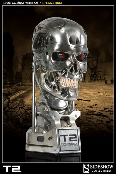 T-800 Terminator Endoskeleton Life-Size Bust | Sideshow