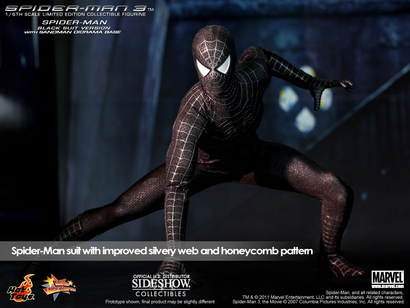 Marvel Spider-Man Black Suit Version Sixth Scale Figure by
