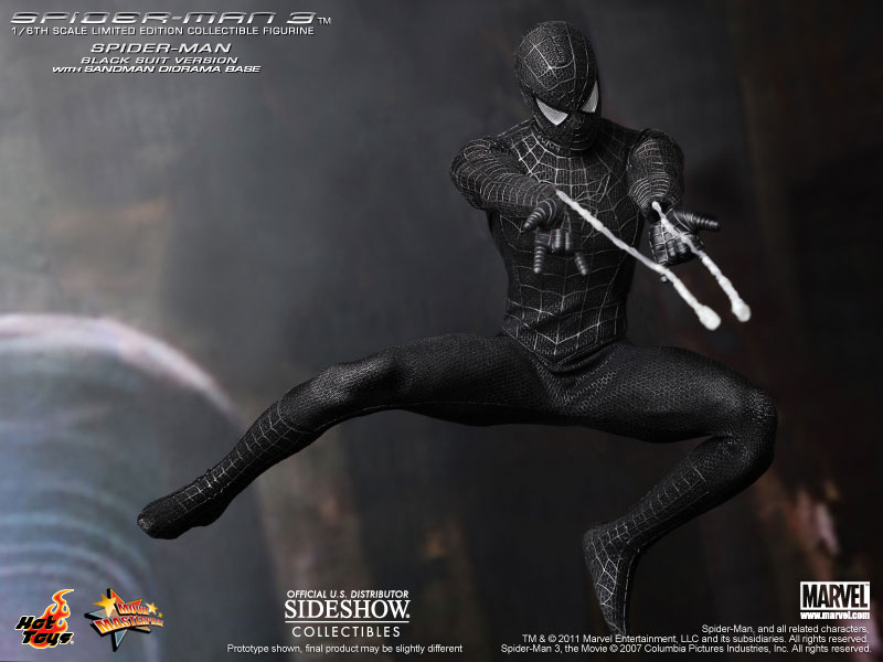 Marvel Spider-Man Black Suit Version Sixth Scale Figure  Collector Edition View 7