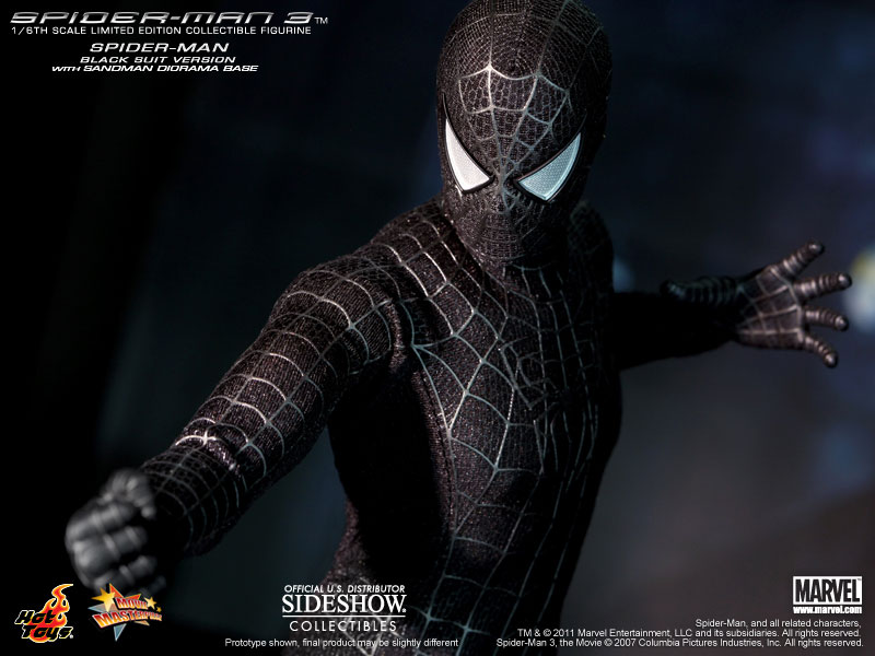 Marvel Spider-Man Black Suit Version Sixth Scale Figure  Collector Edition View 9