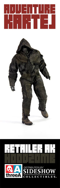 Ashley Wood Hoodzomb (Black) Sixth Scale Figure by ThreeA Toys