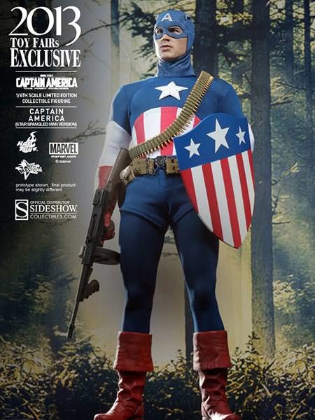 Marvel Captain America - 'Star Spangled Man' Version Sixth Scale Figure  View 3