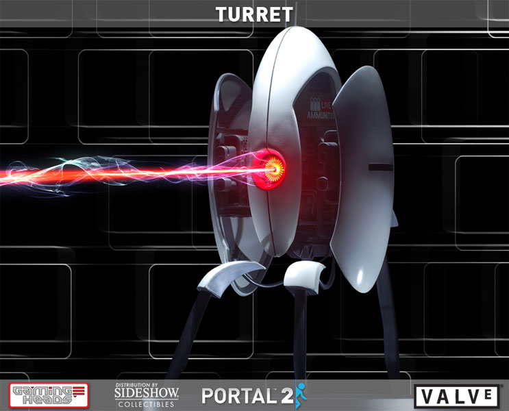 Portal 2 Turret Polystone Statue by Gaming Heads | Sideshow