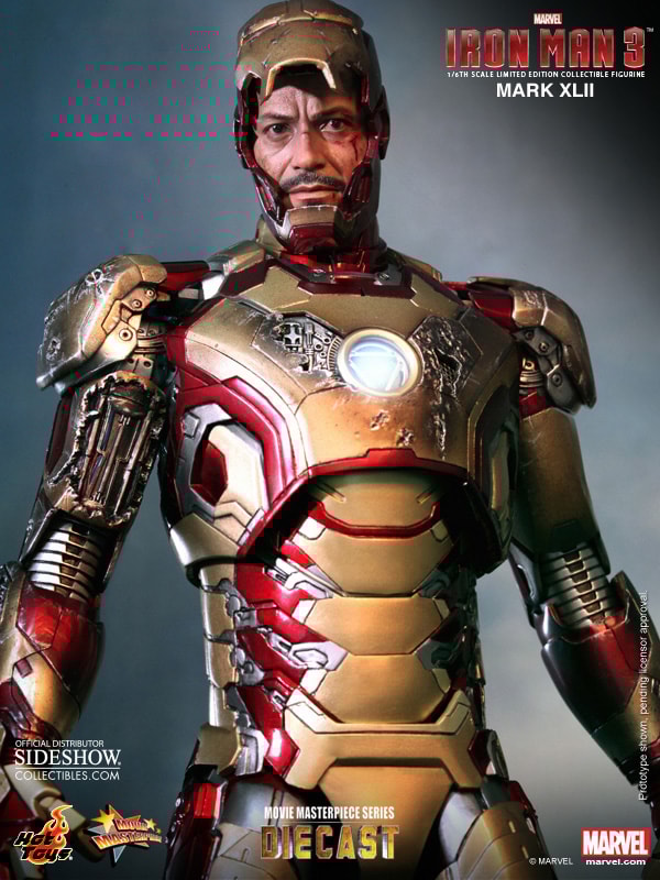 Marvel Iron Man Mark XLII (42) Sixth Scale Figure by Hot Toy