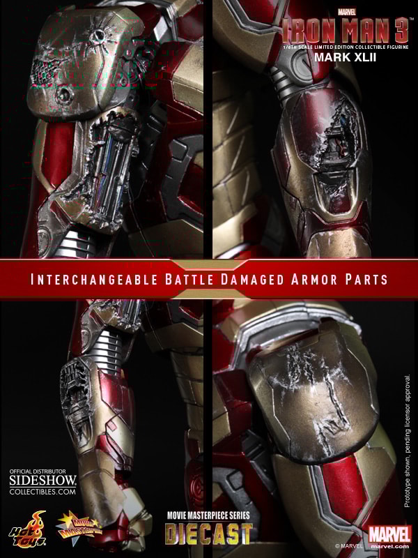 Marvel Iron Man Mark XLII (42) Sixth Scale Figure by Hot Toy