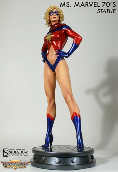 Marvel Ms. Marvel: 70s Version Polystone Statue  View 1