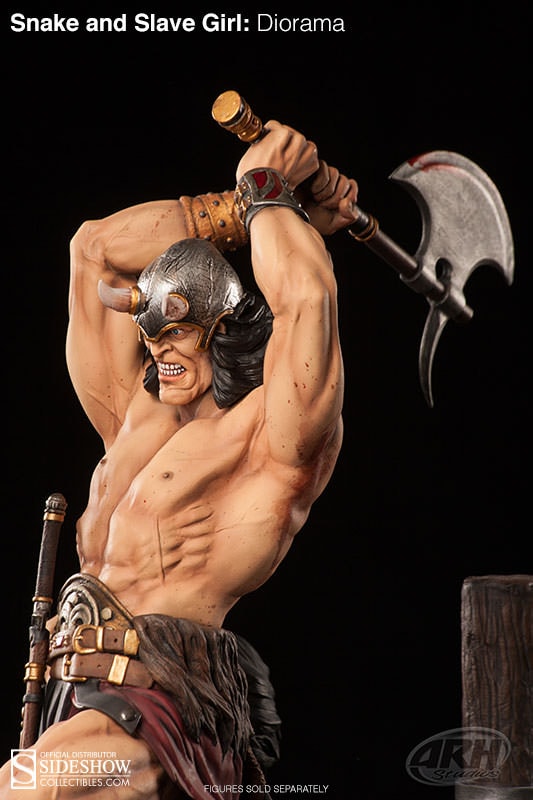 Conan Snake and Slave Girl Polystone Diorama  View 8