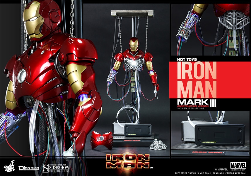Marvel Iron Man Mark III Construction Version Sixth Scale Fi