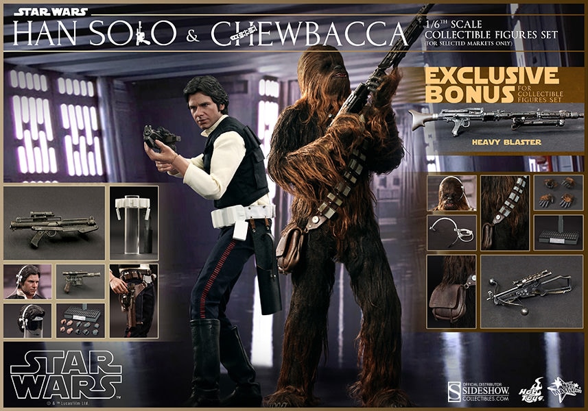 Hot toys han solo and chewbacca outlet