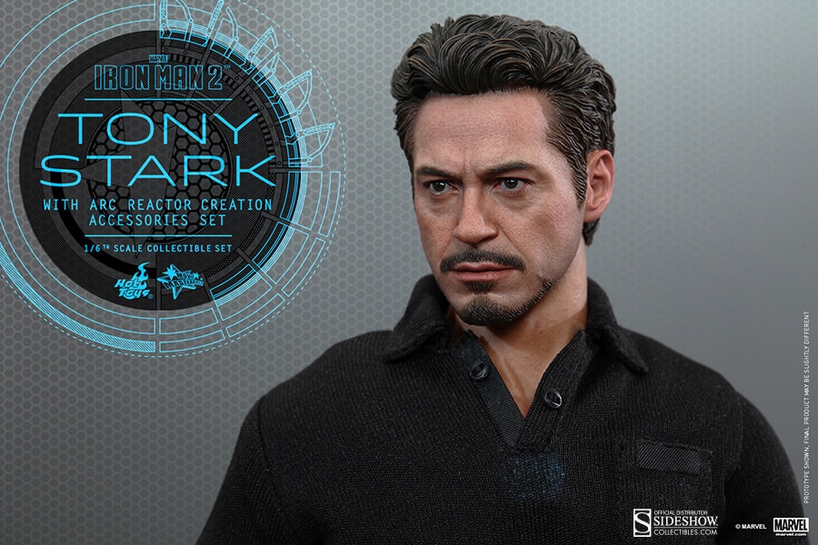 Marvel Tony Stark with Arc Reactor Creation Accessories Sixth Scale Figure Set  View 9