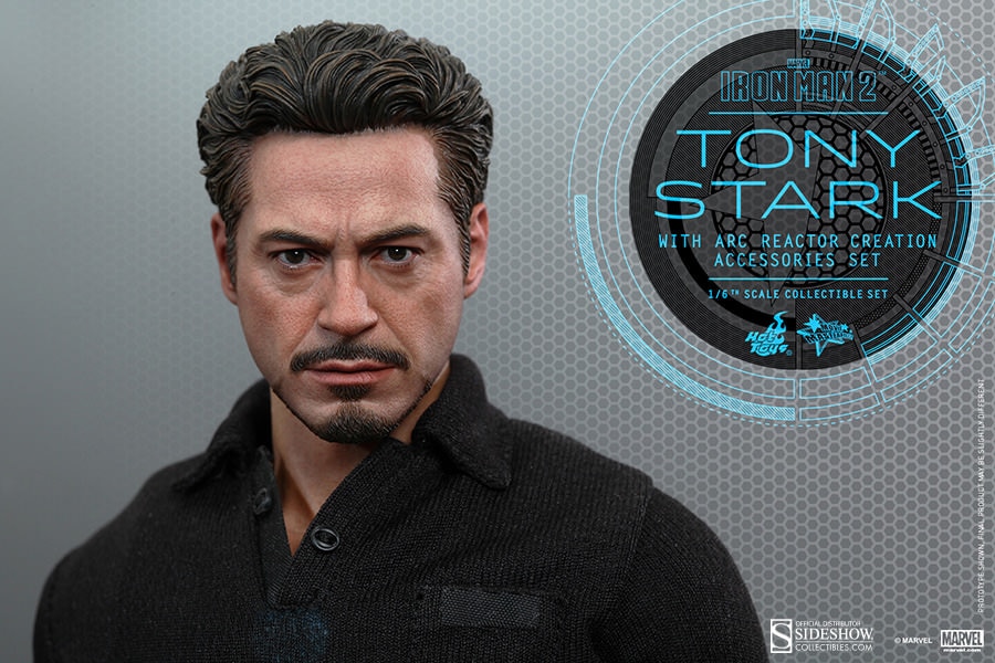 Marvel Tony Stark with Arc Reactor Creation Accessories Sixth Scale Figure Set  View 10