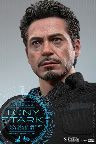 Marvel Tony Stark with Arc Reactor Creation Accessories Sixth Scale Figure Set  View 12