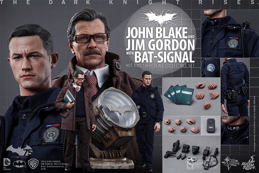DC Comics John Blake and Jim Gordon with Bat-Signal Collecti