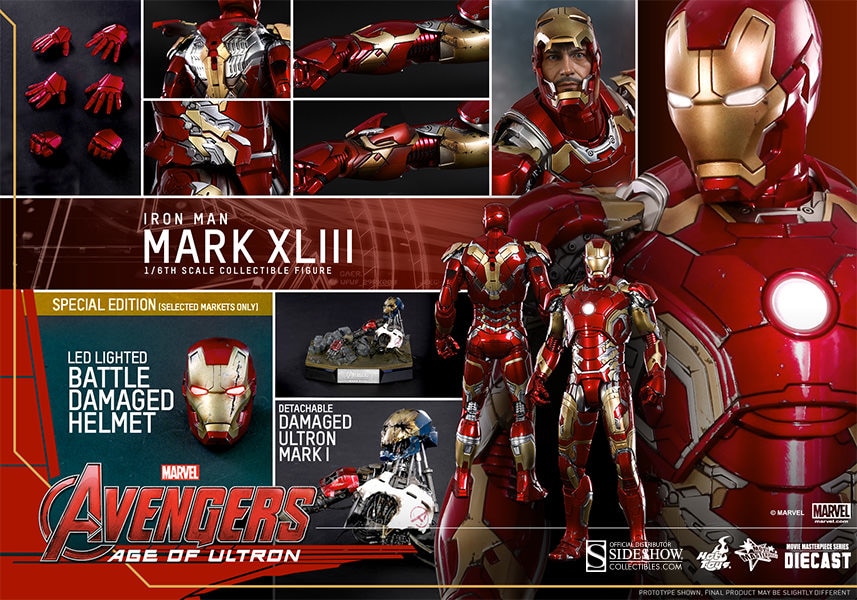 Marvel Iron Man Mark XLIII Sixth Scale Figure by Hot Toys