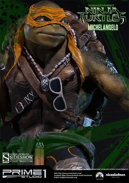 Teenage Mutant Ninja Turtles Michelangelo Polystone Statue  (Prototype Shown) View 12