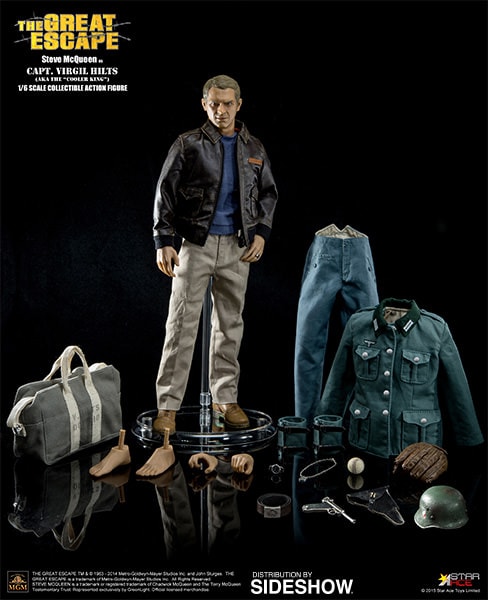 ミリタリー STAR ACE TOYS Steve McQueen SA0007/SS053 The Great Escape Steve McQueen Capt Virgil Hilts Deluxe Vers