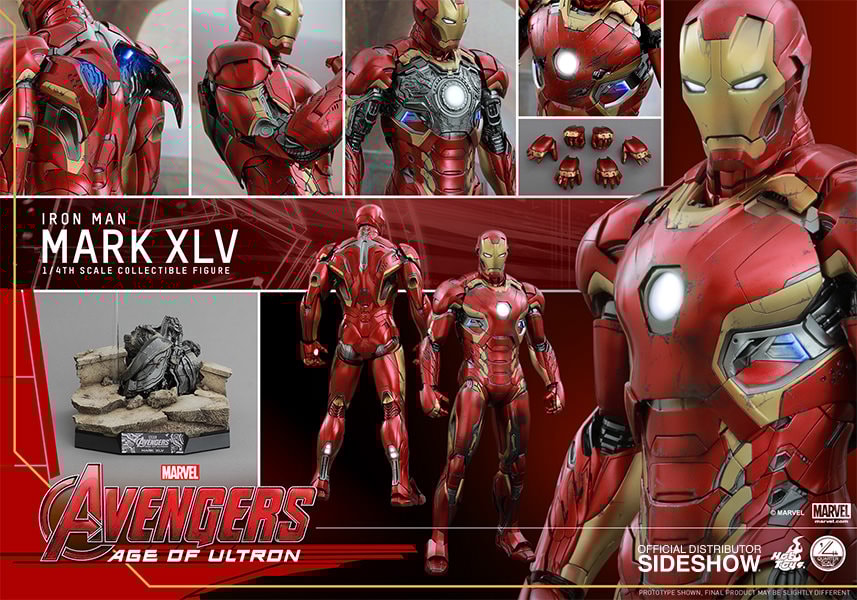 100 ％品質保証 Iron Marvel Man Toys Hot by Figure Scale Quarter XLV Mark アメコミ