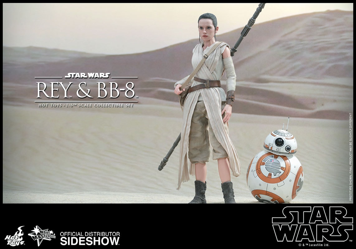 Star Wars Rey and BB-8 Sixth Scale Figure Set by Hot Toys