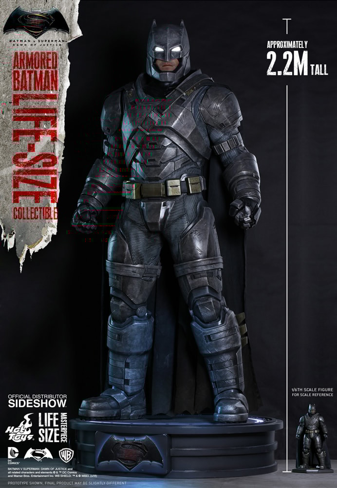 DC Comics Armored Batman Life Size Figure by Hot Toys Sideshow