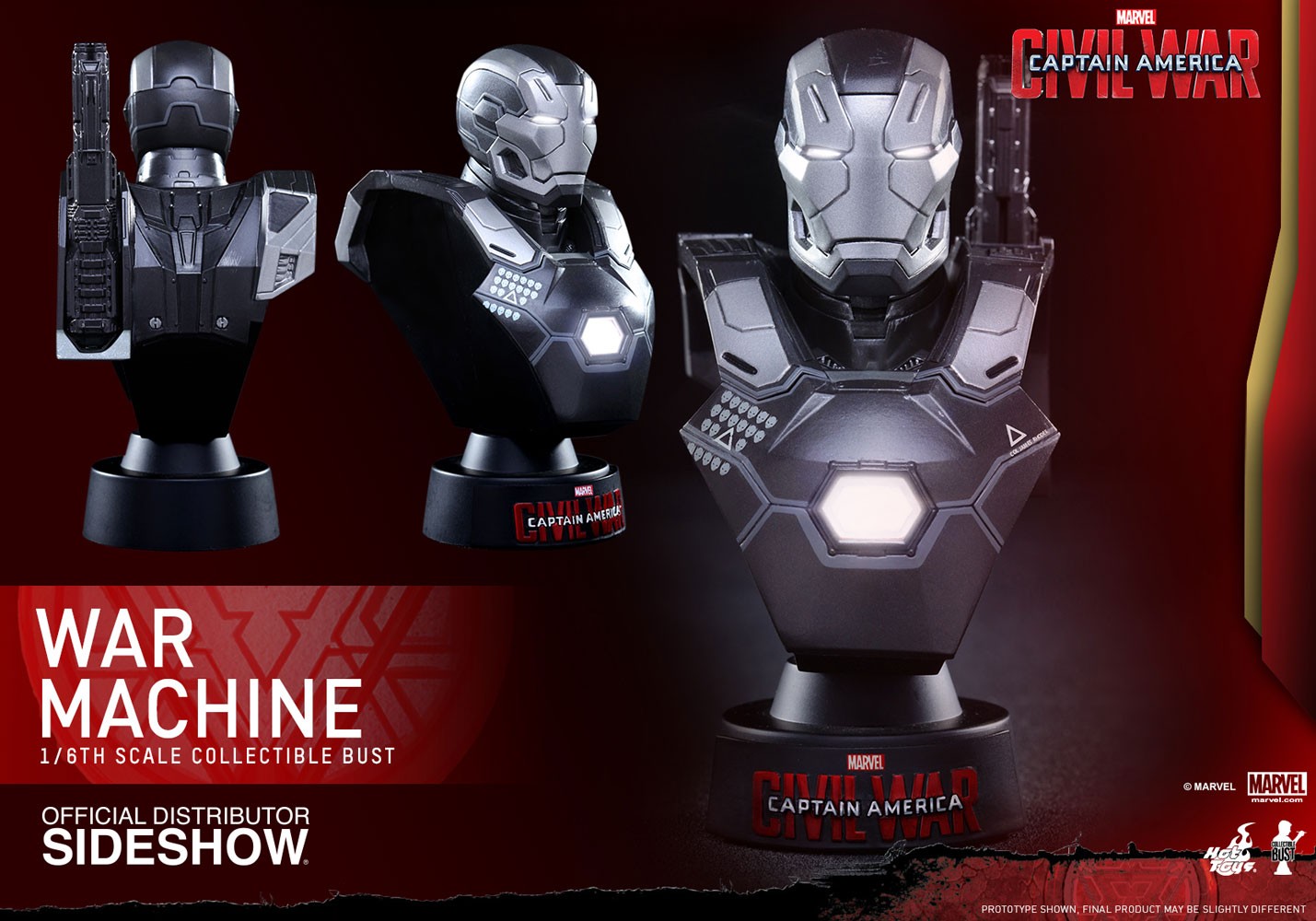 Marvel War Machine Mark III Collectible Bust by Hot Toys