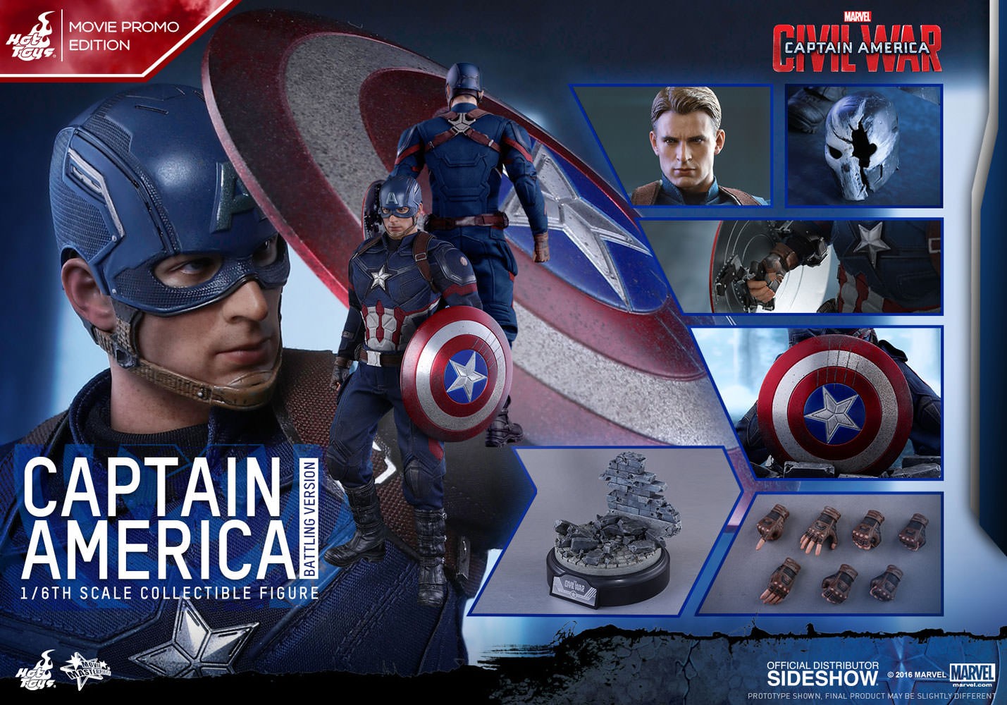 Hot toys captain shop america battling version
