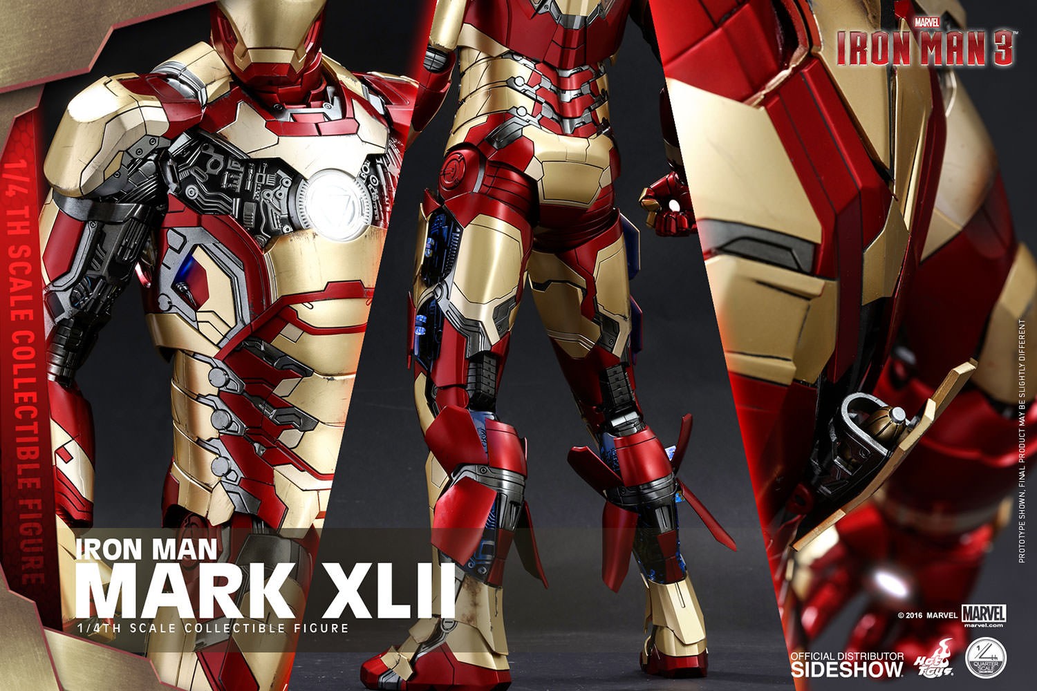 Marvel Iron Man Mark XLII Quarter Scale Figure by Hot Toys